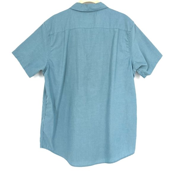 RVCA Men's Casual Button Down Shirt - Blue - Picture 3 of 7